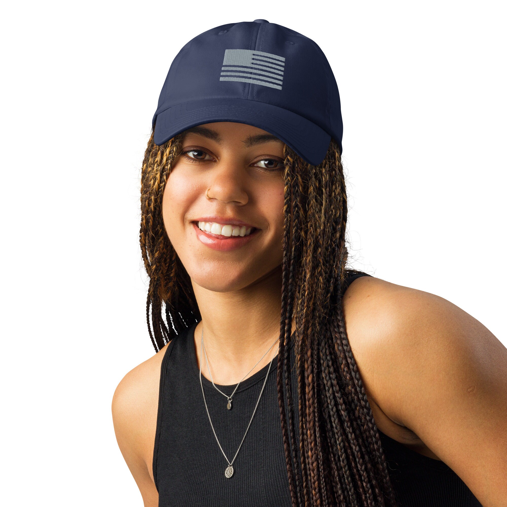 Gray USA Flag Under Armour dad hat