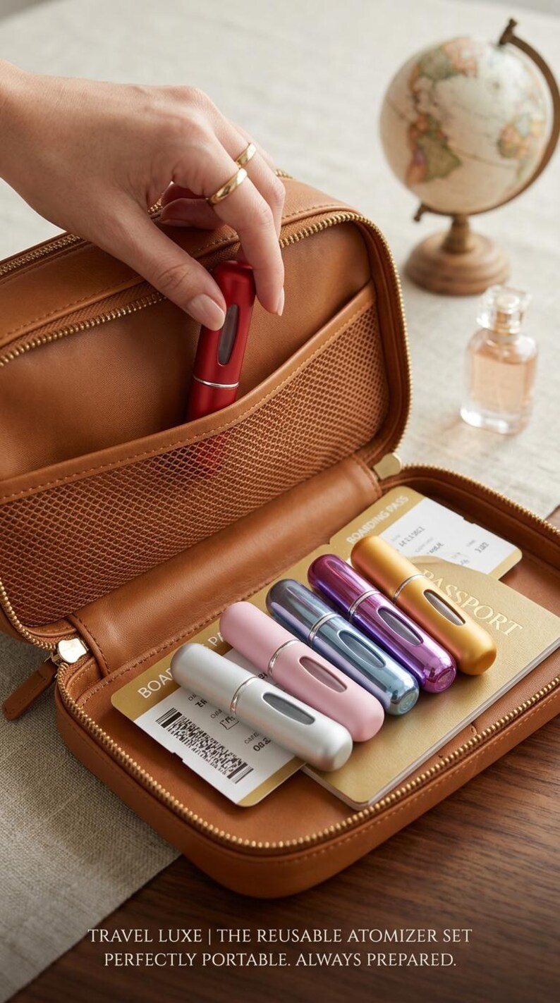 Portable Perfume Atomizer: "Your Peace, Your Scent" Travel Accessory image 3