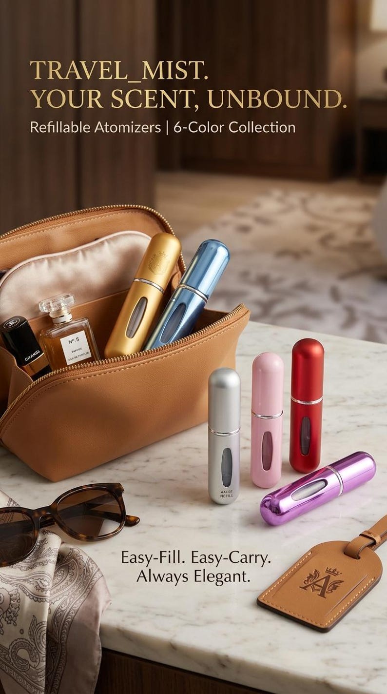Portable Perfume Atomizer: "Your Peace, Your Scent" Travel Accessory image 5
