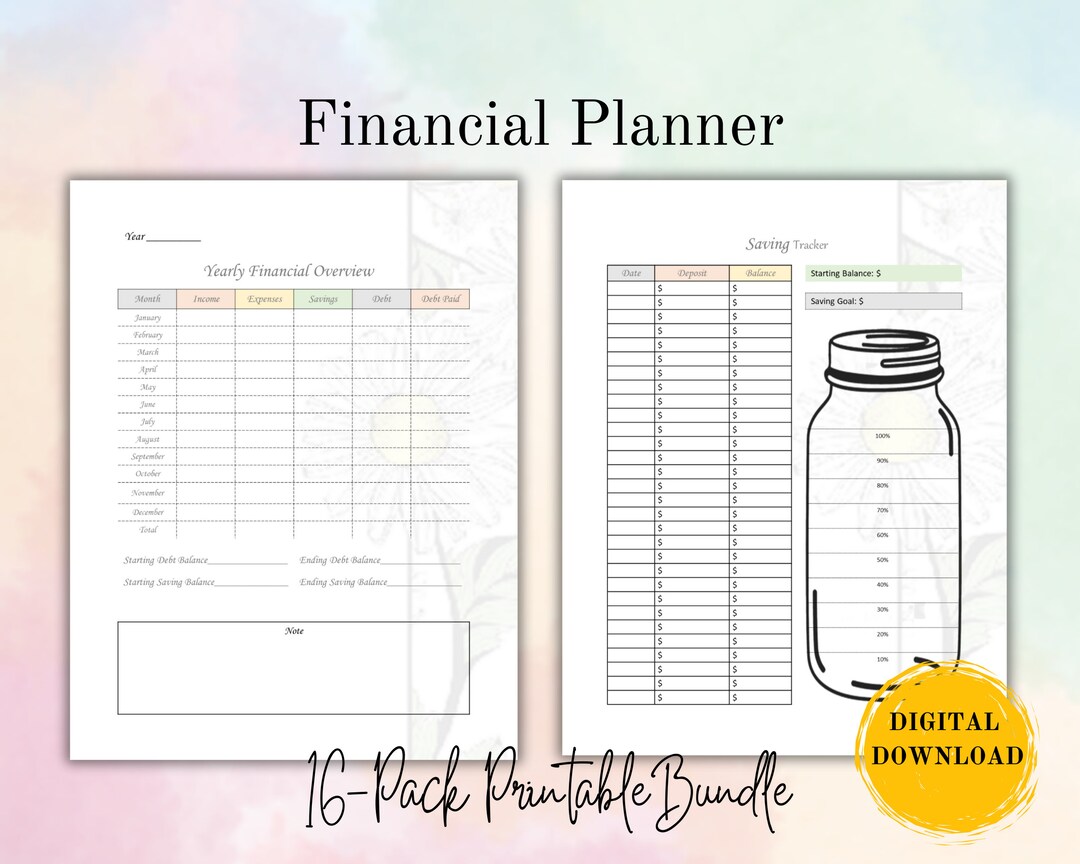 The Financial Harmony Planner Financial Goal Budget - Etsy