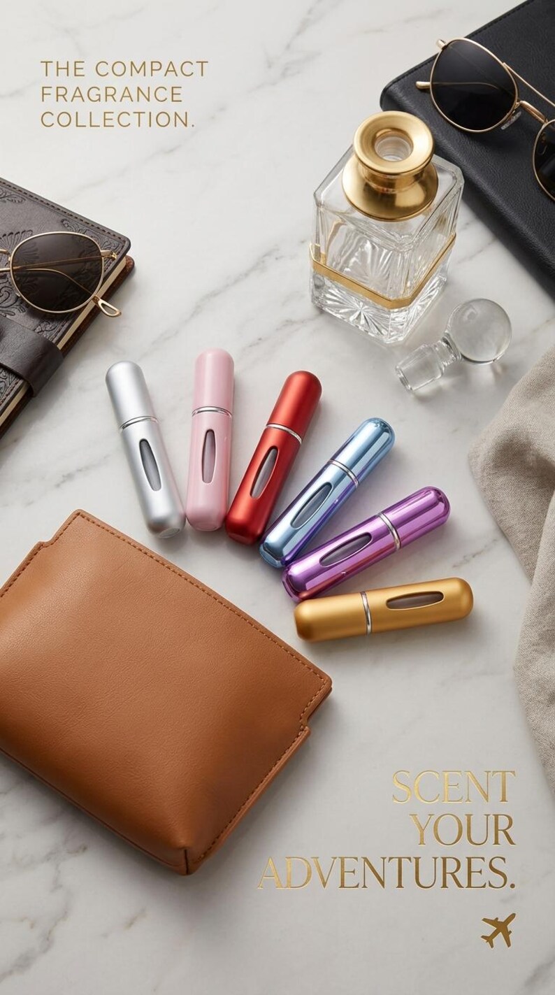 Portable Perfume Atomizer: "Your Peace, Your Scent" Travel Accessory image 6