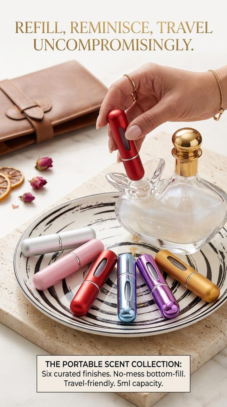 Portable Perfume Atomizer: "Your Peace, Your Scent" Travel Accessory image 7