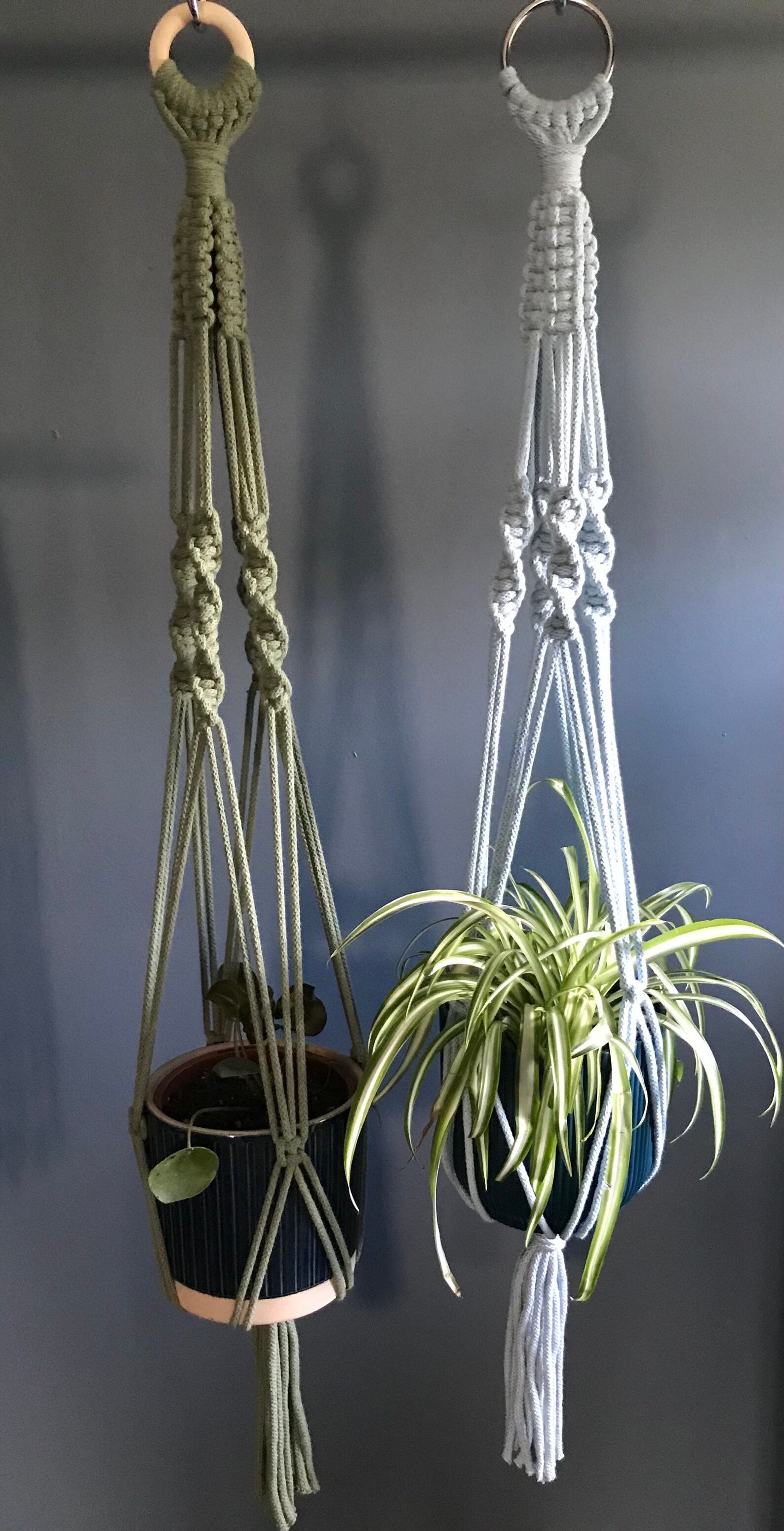 100 Recycled Cotton Cord Macramé Plant Hangers Etsy UK