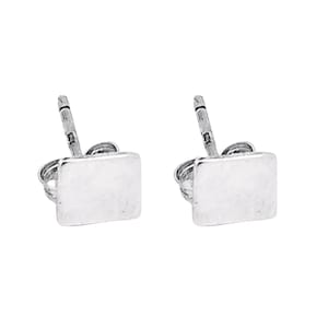 Quadrate Square - Stud Earrings - 925 Sterling Silver