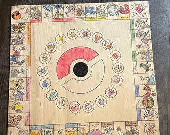 Tablero de Monopoly personalizado de Pokémon legendarios