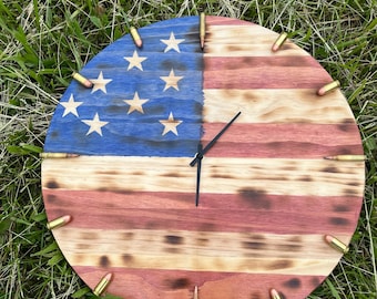 Reloj bala con la bandera estadounidense