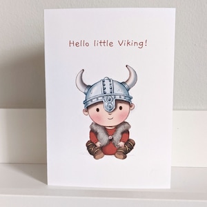 Bonjour petit Viking ! Carte illustrée A6