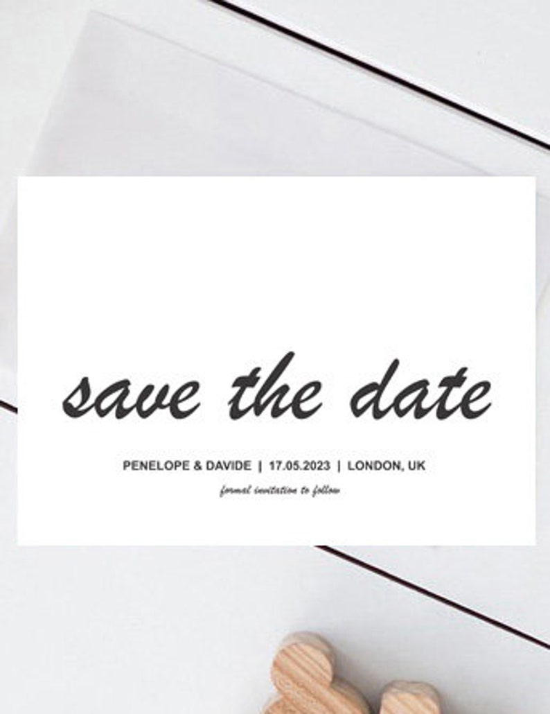 Save the Date Template Printable Save the Date Invitation - Etsy UK