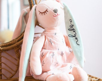 Bunny Stuffed animal | Baby Girl Newborn Gift Personalized | Gifts For Kids Girls |Personalized Baby Gifts For Girl Personalized Custom gift