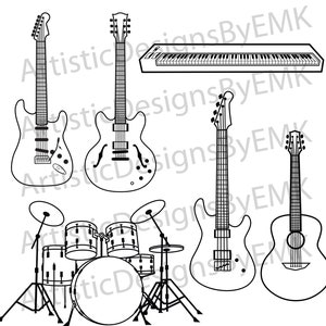 Musikinstrumente Clip Art in svg, png, jpg, dxf und vektor formaten
