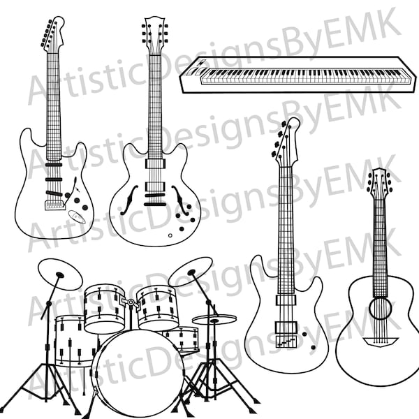 Musical Instruments clip art in svg, png, jpg, dxf and vector formats