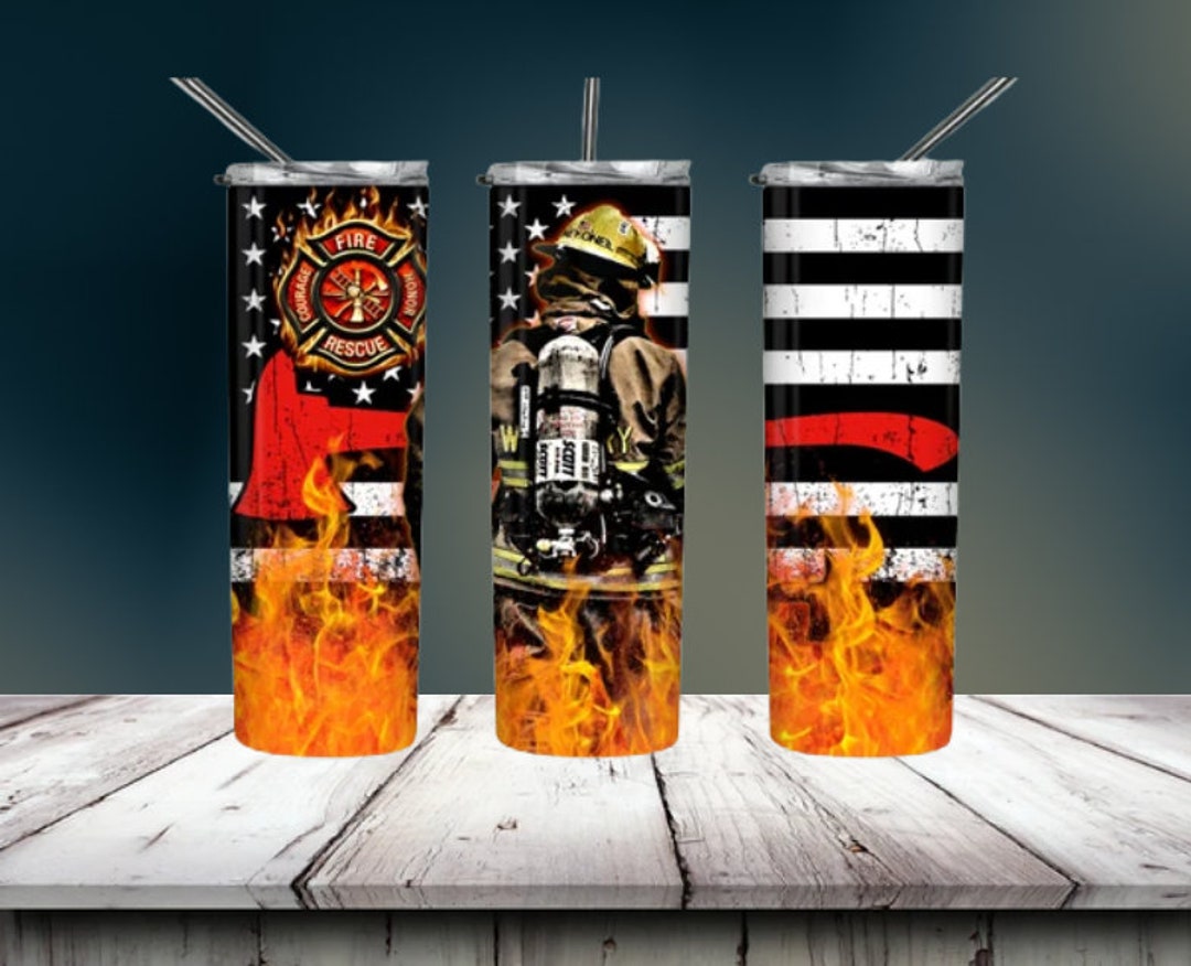 Firefighter Tumbler - Tumblers for Men – Vinyl Chaos Design Co.