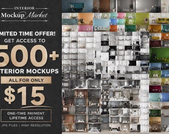 500+ Interior Mockup Mega Bundle (Digital Download)