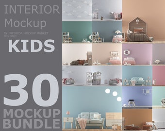 30 kinderkamermodelbundel, moderne interieurontwerpen (digitale download)