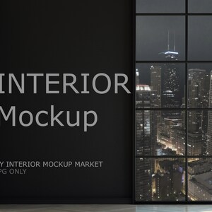Interior Mockup, Penthouse Mockup, Living Room Mockup, Modern Mockup, Minimalist Mockup, Contemporary Mockup, Concrete Wall Mockup