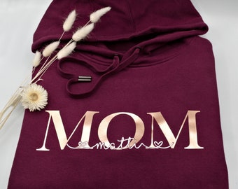 Mama Hoodie | Mom Hoodie Kindernamen | personalisiertes Muttertagsgeschenk | personalisierter Mom Hoodie | MOM Hoodie