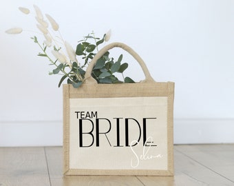 Jute bag Team BRIDE personalized