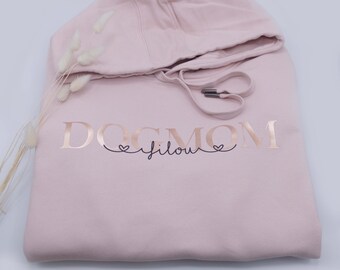 DOGMOM Hoodie | Hundemama Hoodie |  Hundenamen | personalisiertes Geschenk | personalisierter Dogmom Hoodie | MOM Hoodie