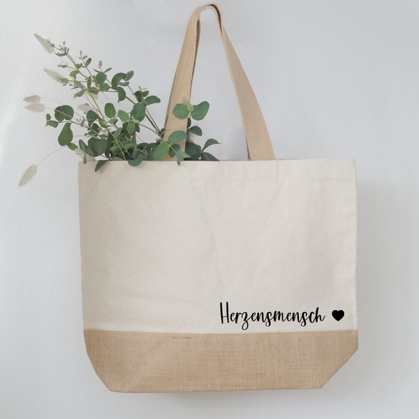 Jute bag heartfelt