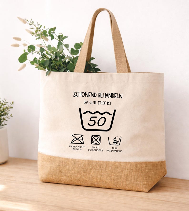 30th | 40th | 50th | 60th Birthday Birthday Gift Jute Bag Gift Bag image 1