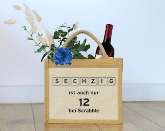 30. | 40. | 50. | 60. | 70. | 80. Geburtstag | Jahre | Geschenktasche | Jute Tasche | Aufmerksamkeit | Runder Geburtstag | Scrabble