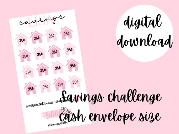 Savings Challenge Printable Digital Download LISA Savings - Etsy