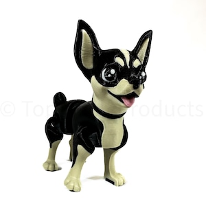 Adorable Print-in-Place Chihuahua Figurine – Articulated 3D Printed Toy for Dog Lovers