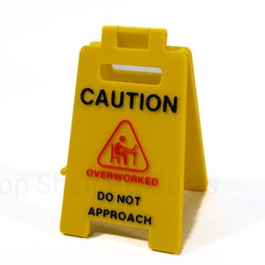 Mini Caution Sign Set – 9 Different Signs – Funny Desk Decor – ADHD ...