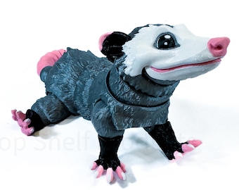3D Printed Articulated Opossum – Print-in-Place Fidget Toy