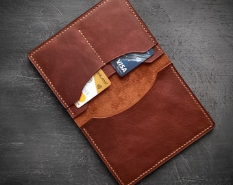 Titular de pasaporte de cuero personalizado, cartera de pasaporte de grano completo personalizada, regalo de cuero del titular de la tarjeta de viaje para el hombre para las mujeres