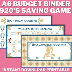 Pacchetto di giochi Mini sfida di risparmio A6 STAMPABILE, set di sfide di risparmio, tracker di risparmio, sfida di risparmio, budget in contanti, inserto busta