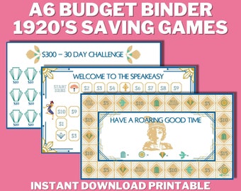 PRINTABLE A6 Mini Savings Challenge Games Bundle, Savings Challenge Set, Savings Tracker, Saving Challenge, Cash Budget, Envelope Insert