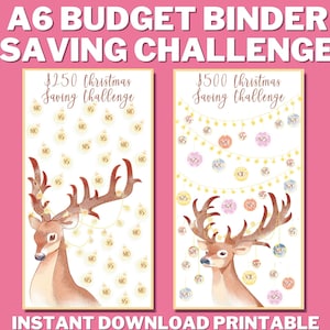 Christmas Mini Savings Challenge Bundle PRINTABLE, Money Save Challenge, A6 Budget Binder, Saving Money, 30 Day Challenge, Money Savings