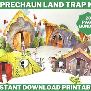 DIY Leprechaun Trap Kit PRINTABLE, St. Patricks Day Craft, Holiday Craft, Leprechaun Footprint, STEM Activity For Kids Craft, Catch A