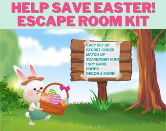 EASTER ESCAPE ROOM Printable Kit, Escape Room For Kids, Family Fun, Printable Game, Instant Download, A4, us Letter