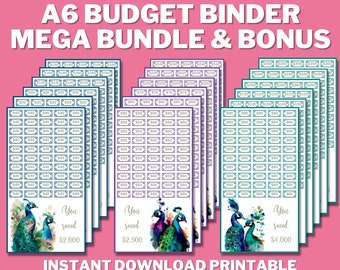 A6 Mini Savings Challenge Bundle PRINTABLE, Mini SavingsTrackers, A6 Budget Binder, Money Saving Budget Book, Save Money, Sinking Funds