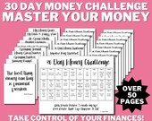 30 Day Money Challenge PRINTABLE, Financial Plan, Money Management, Budget Planning, Budget Worksheet,Personal Finance, Save Money, No Spend