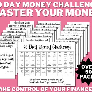 30 Day Money Challenge PRINTABLE, Financial Plan, Money Management ...