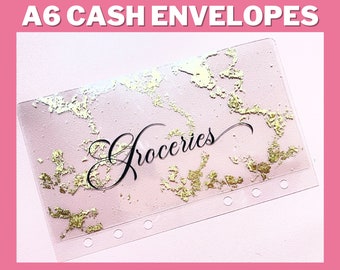 Gold Foil A6 Cash Envelopes, Cash Stuffing, Cash Budgeting, Envelope System, Laminated Envelope, Custom Envelope,