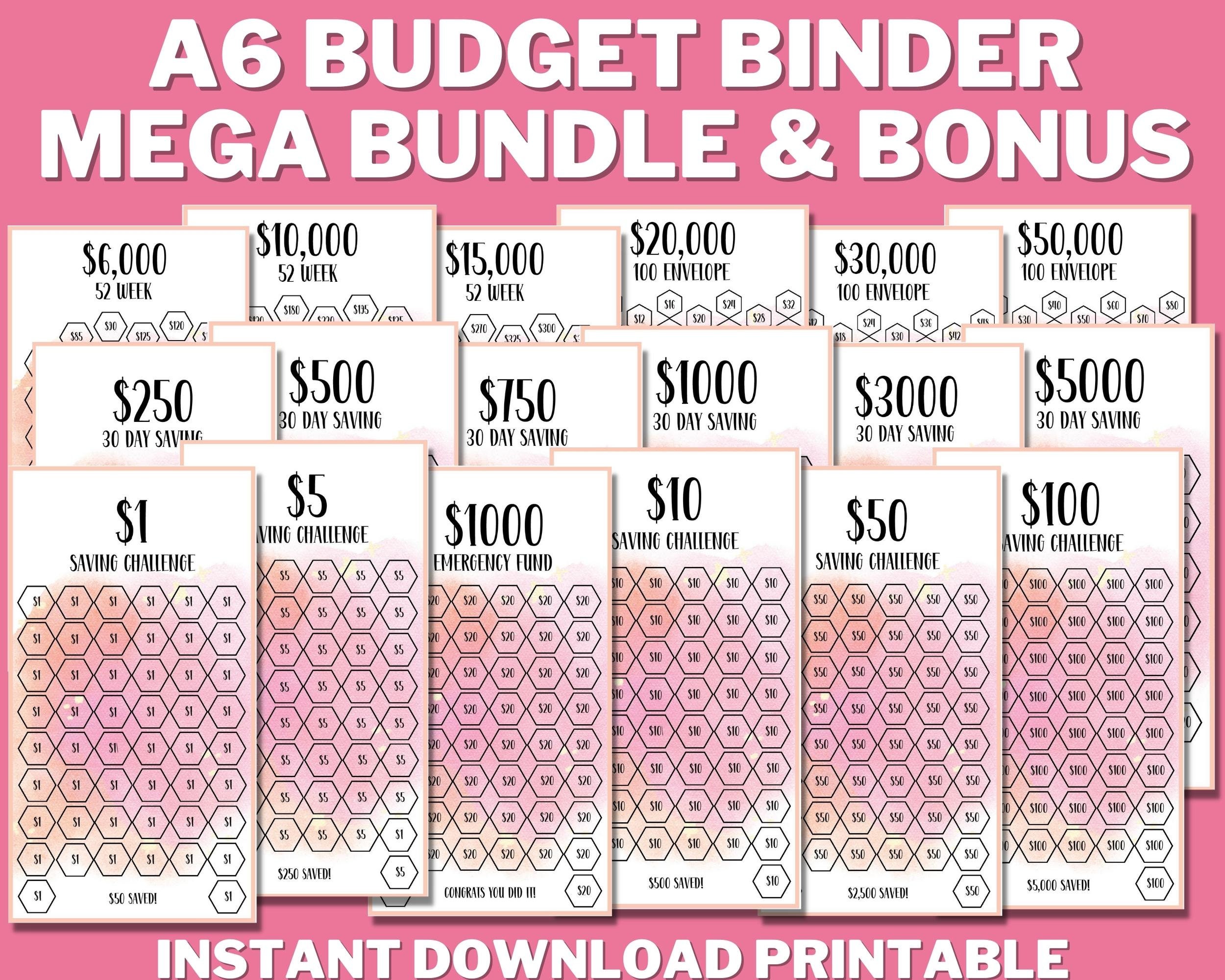 Mini Savings Challenge PRINTABLE, Savings Challenge Bundle, A6 Savings ...