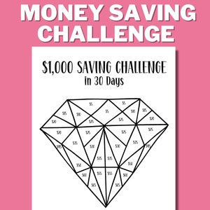 1K 30 DAY SAVING CHALLENGE, 1000 In 30 Day Challenge, 100 Envelope Money Save Challenge, Money Savings, Emergency Fund, Rainy Day Fund