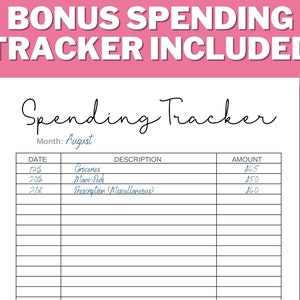 PAYCHECK BUDGET PRINTABLE, Budget Worksheet, Budget Binder, Weekly, Biweekly, Monthly, Zero Based Budget, Budget Mom, A4, us letter image 3