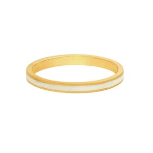 925 Sterling Silver Enamel Ring - Dainty Stackable Band