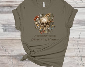 T-shirt Societal Collapse : T-shirt politique humoristique de la génération Z