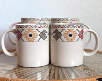 Vintage 90s Studio Nova “Timberline” Aztec Mugs