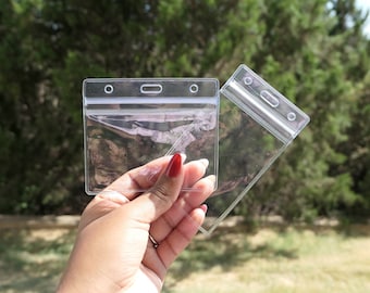 CLEAR Badge Holder | Add-on | Lanyards | ID Card Holder | Lanyard Badge | Clear