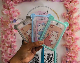 BEAR CARD Holder | Card Protecter | School Badge | ID Holder | Key Ring | Gifts | Cat Design | Card Holder |