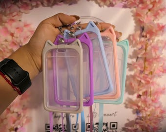 CAT CARD Holder | Card Protecter | School Badge | ID Holder | Key Ring | Gifts | Cat Design | Card Holder |