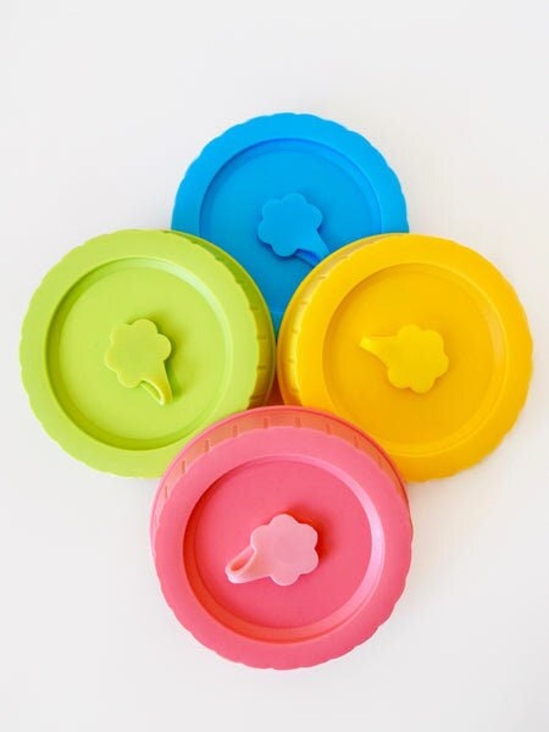 COLORFUL Mason Glass Lids Plastic Lids Mason Jar Lids Glass Cup Lids