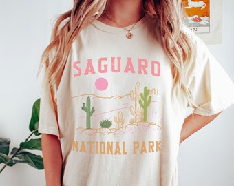 Saguaro National Park Shirt, Comfort Colors Hiking Tshirt, Desert Shirt, Arizona Trendy Shirts, Outdoorsy Gifts for Women, Cactus Tshirt
